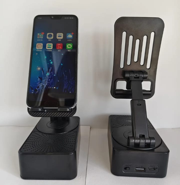 3 in 1 speaker + phone stand + power bank (5000mah + led light) 3 in 1 speaker + phone stand + power bank (5000mah + led light)