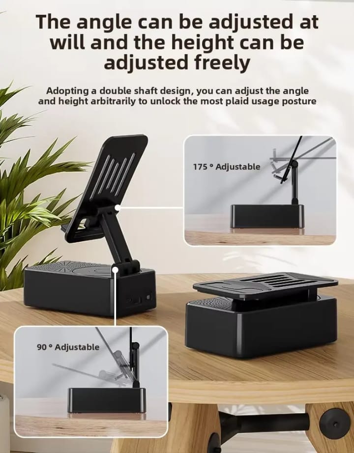 3 in 1 speaker + phone stand + power bank (5000mah + led light) 3 in 1 speaker + phone stand + power bank (5000mah + led light)